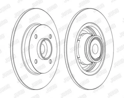 Гальмівний диск задній (з підшипником) Citroen C3, C4, DS3 / Peugeot 2008, 207, 208, 307 / Opel Jurid 562374J1
