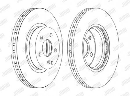 Тормозной диск передний Mercedes CLS, E-Class/Saab 9-3 Jurid 562386JC1