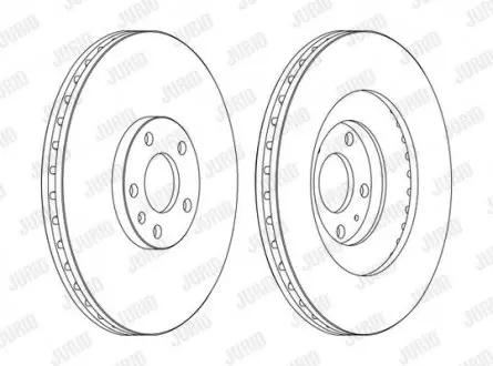 Тормозной диск передний Audi A4 (2003->) Jurid 562389JC1