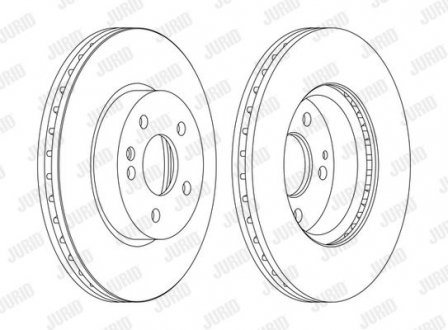 Тормозной диск передний Mercedes V-Class (W447), Viano (W639), Vito (W639, W447) Jurid 562392JC1