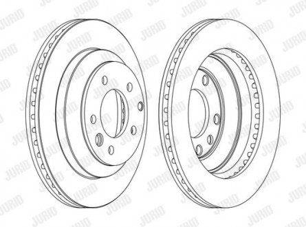 Тормозной диск задний Audi Q7/Porshe Cayenne/VW Touareg Jurid 562393JC1