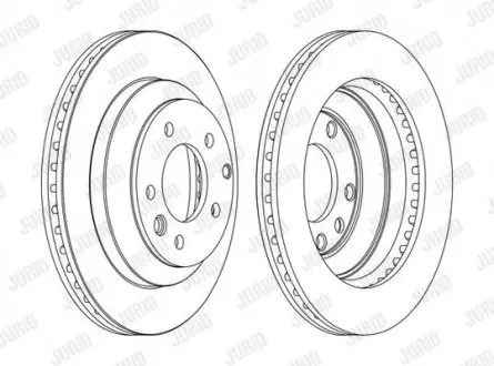 Тормозной диск задний Audi Q7/Porshe Cayenne/VW Touareg Jurid 562393JC1