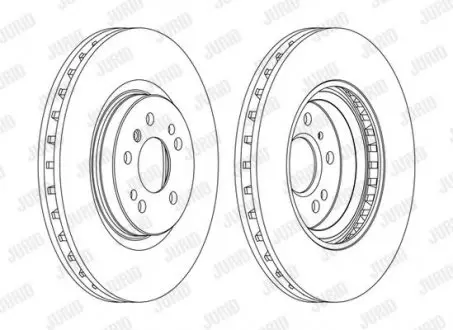Гальмівний диск передній Mercedes M-Class (W164), R-Class (W251, V251) Jurid 562403JC1