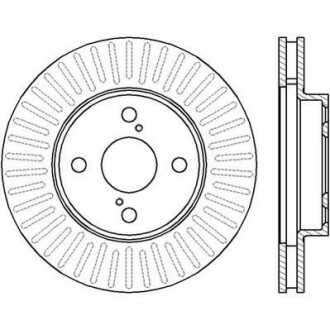 Тормозной диск передний Toyota Corolla (E12) Jurid 562414JC