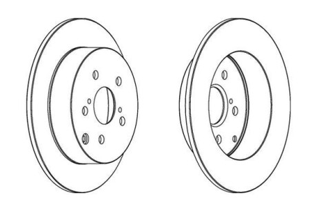 Тормозний диск задній Toyota Corolla (E12) Jurid 562415JC