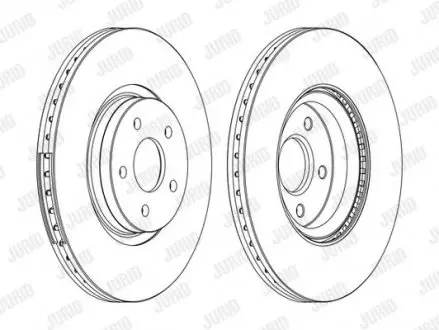 Гальмівний диск Ford Focus II, III, Kuga II, Transit Connect/Volvo C70, S40, V40, V50 Jurid 562434JC1