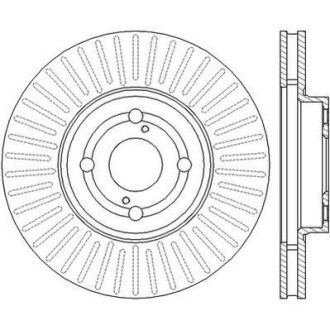 Тормозной диск передний Toyota Corolla, Matrix Jurid 562435JC