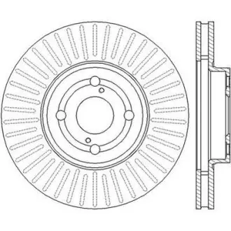 Тормозной диск передний Toyota Corolla, Matrix Jurid 562435JC