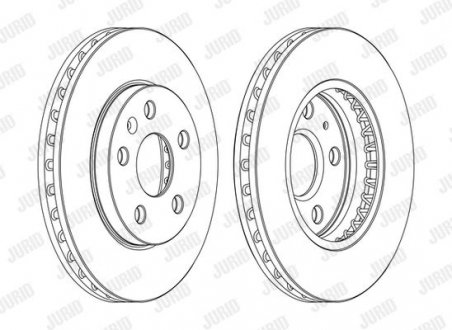 Тормозной диск передний Chevrolet Malibu / Opel Insignia A Jurid 562460JC1