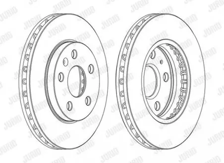 Тормозной диск передний Chevrolet Malibu / Opel Insignia A Jurid 562460JC1