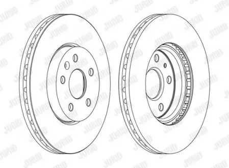 Тормозной диск передний Chevrolet Malibu, Camaro/Opel Insignia A, Astra G Jurid 562462JC1