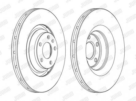 Гальмівний диск передній Audi A6 (4F2,4F5,4FH,C6) Jurid 562506JC1