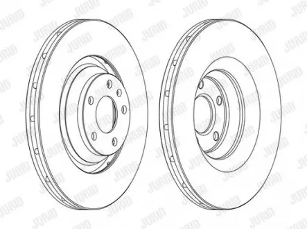 Тормозной диск передний Audi A6 (4F2,4F5,4FH,C6) Jurid 562506JC1