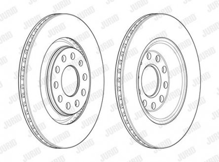 Гальмівний диск задній Audi A4 (B6, B7) Jurid 562510JC