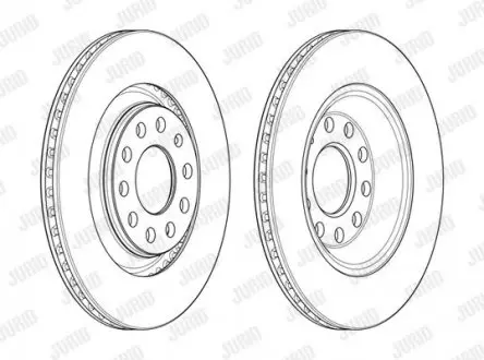 Гальмівний диск задній Audi A4 (B6, B7) Jurid 562510JC