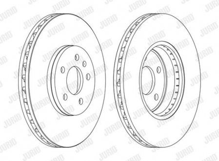 Тормозной диск передний Audi A4, A5, Q5 Jurid 562511JC1