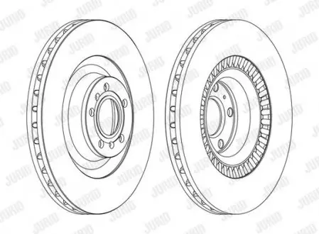 Тормозной диск передний Audi A8/VW Phaeton Jurid 562517JC1