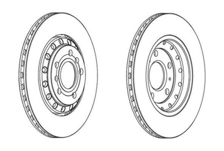 Гальмівний диск задній Audi A8 / VW Phaeton(2002->) Jurid 562518JC
