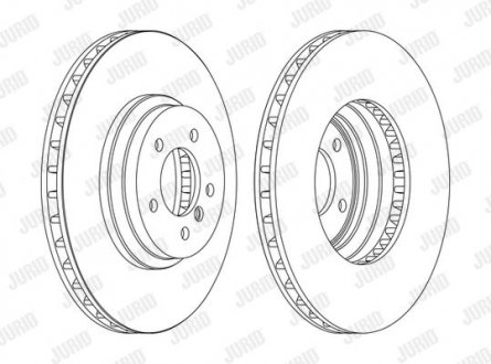 Тормозной диск передний BMW 3-Series (E90, E91, E92, E93), X1 (E84) Jurid 562519JC1