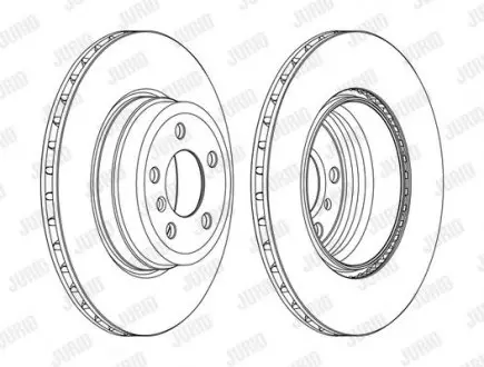 Тормозной диск задний BMW X5 (E70)/X6 (E71, E72, F16, F86) Jurid 562523JC1