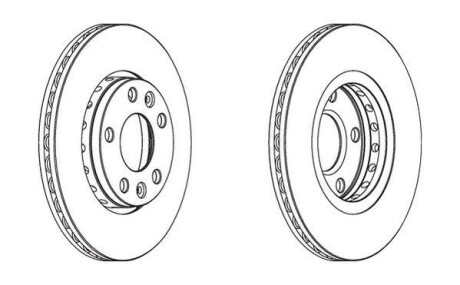 Тормозной диск передний Renault Captur II, Duster, Fluence, Laguna III, Megane III, Scenic, Zoe/N Jurid 562529JC