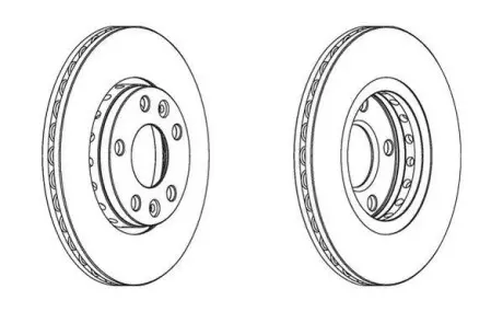 Гальмівний диск передній Renault Captur II, Duster, Fluence, Laguna III, Megane III, Scenic, Zoe / N Jurid 562529JC