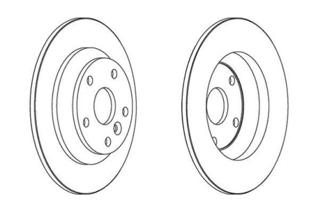 Тормозной диск задний Ford Focus,Galaxy,Kuga,Mondeo,S-max/ Jurid 562536JC