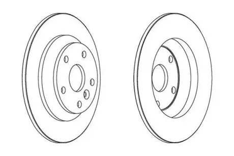 Гальмівний диск задній Ford Focus,Galaxy,Kuga,Mondeo,S-max/ Land Rover Range Rover Evoque Jurid 562536JC