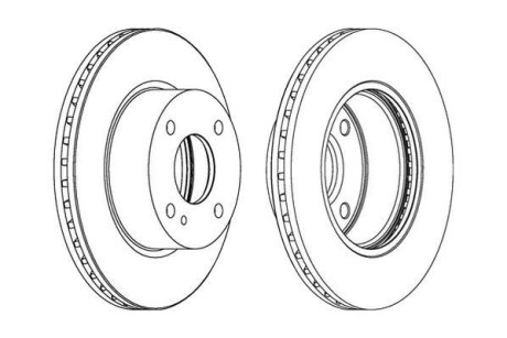 Гальмівний диск передній Ford Fiesta VI (CB1, CCN) / Ford KA+ (UK, FK) Jurid 562539JC