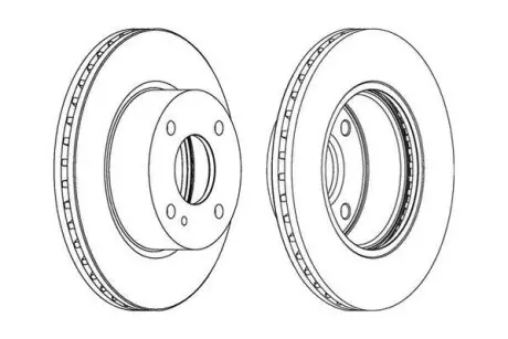 Гальмівний диск передній Ford Fiesta VI (CB1, CCN) / Ford KA+ (UK, FK) Jurid 562539JC