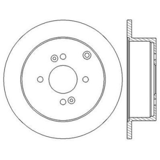 Гальмівний диск задній Hyundai Accent III, Getz, i20 / KIA Rio II Jurid 562551JC