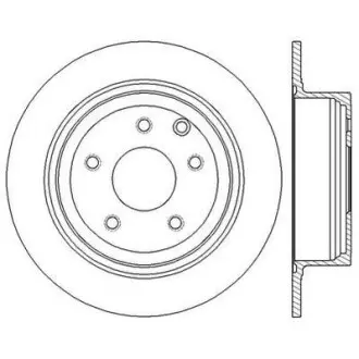 Тормозной диск задний Nissan Altima, Juke, Maxima, Tiida, Teana, Sentra, Qashqai, Pulsar, NV200 Jurid 562576JC
