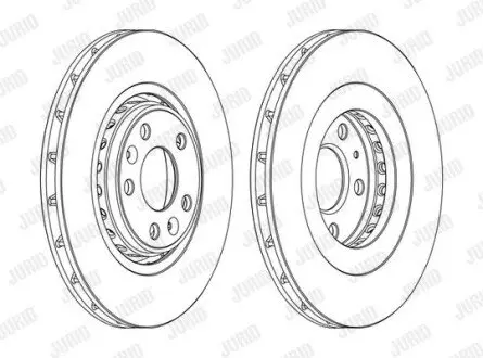 Гальмівний диск передній Renault Clio, Espace, Grand Scenic, Laguna, Megane, Scenic, Talisman Jurid 562596JC1