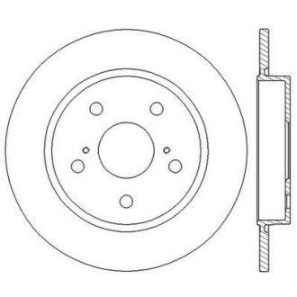 Диск тормозной задний (270x8 мм) Toyota Auris (E15/E18) Corolla (E18) 06-18 Jurid 562599JC