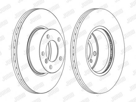 Гальмівний диск передній BMW 1-Series, 2-Series, 3-Series, 4-Series, X1 Jurid 562618JC1