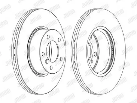Тормозной диск передний BMW 1-Series, 2-Series, 3-Series, 4-Series, X1 Jurid 562618JC1