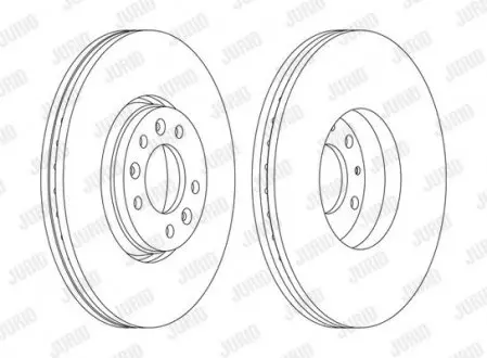 Тормозной диск передний Citroen C5, Jumpy/Fiat Scudo/Peugeot Expert Jurid 562622JC1