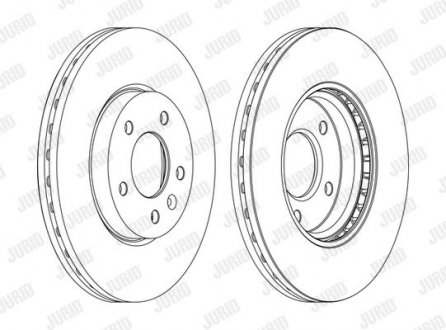 Гальмівний диск передній Chevrolet Cruze, OrLando, Volt / Opel Ampera, Astra J, Zafira Jurid 562631JC1