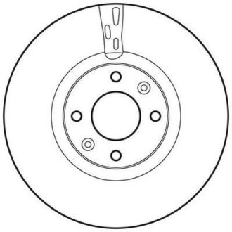 Тормозной диск передний Opel Mokka/Peugeot 2008, 208, 3008, 308, 5008/Citroen C4/DS 3, 4, 5 Jurid 562641JC