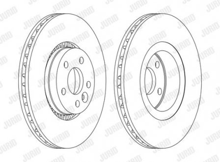 Гальмівний диск передній Ford Galaxy, S-Max / Land Rover Freelander / Volvo S60, S80, XC70 Jurid 562643JC1