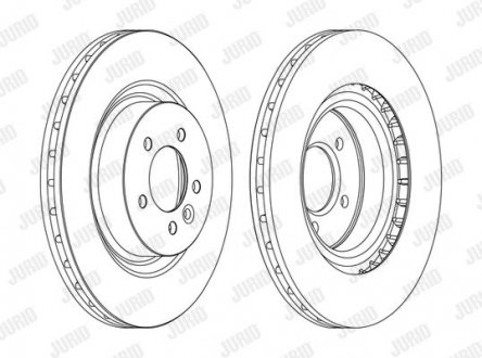 Гальмівний диск передній Land Rover Discovery, Range Rover Sport Jurid 562654JC1