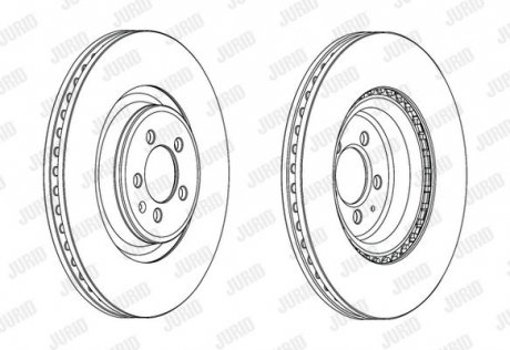 Тормозной диск передний Audi A4, A5, A6, A7, Q5 Jurid 562661JC1