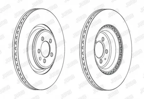 Гальмівний диск передній Audi A4, A5, A6, A7, Q5 Jurid 562661JC1