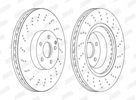 Тормозной диск передний Mercedes E-Class (W211, S211), S-Class (S221, C216), SL (R230) Jurid 562678JC1