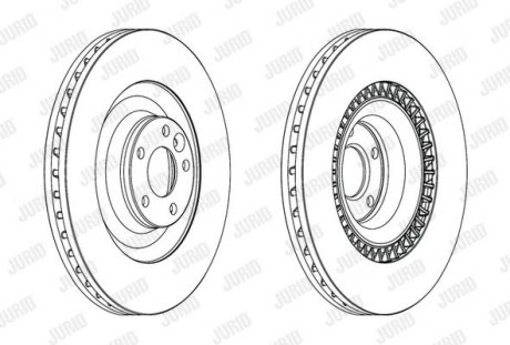 Гальмівний диск передній Audi A8 Jurid 562696JC1