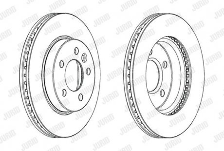 Тормозной диск передний VW Amarok (2011->) Jurid 562722JC1