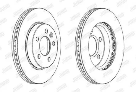 Тормозной диск передний VW Amarok (2011->) Jurid 562722JC1