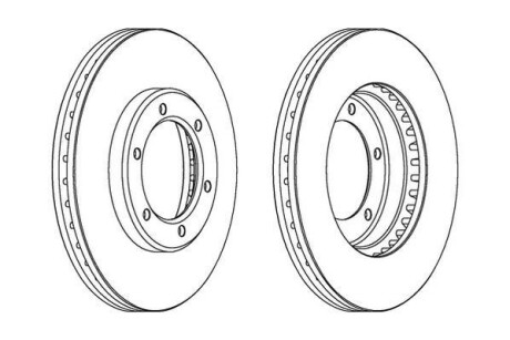 Тормозной диск передний (285x28) Toyota Hiace IV 87-12 Jurid 562838JC