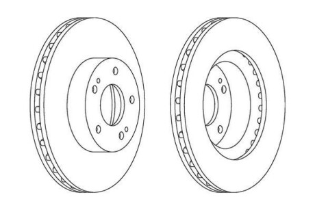 Гальмівний диск передній Mitsubishi Grandis (2004->) Jurid 562873JC