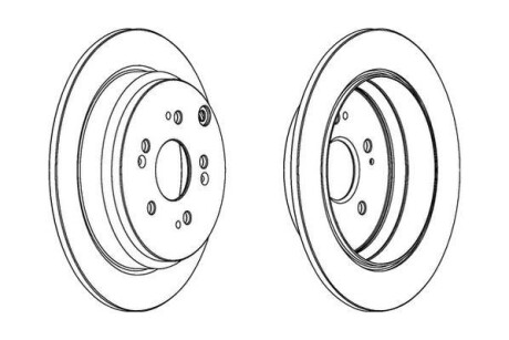 Гальмівний диск задній Honda CR-V III, IV (2007->) Jurid 562884JC